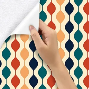 Colorful Geometric Peel and Stick Wallpaper Romantic Abstract Self-Adhesive Removable Contact Paper Vinyl Wall Paper for Decor