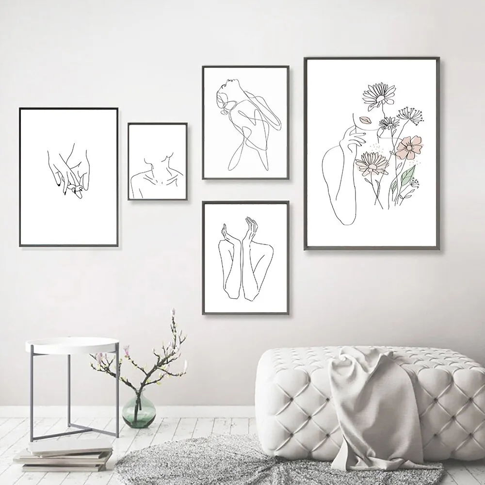 Scandinavian Abstract Line Wall Art Picture Vintage Feature Poster Nordic Canvas Print Painting Modern Home Decoration - Image 3