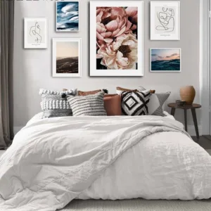 Scandinavian Canvas Painting Floral Landscape Nordic Poster Abstract Line Drawing Print Wall Art Picture Modern Home Room Decor