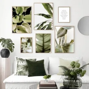 Scandinavian Leaf Botanical Art Poster Nordic Wall Canvas Print Painting Creative Picture Modern Living Room Decoration