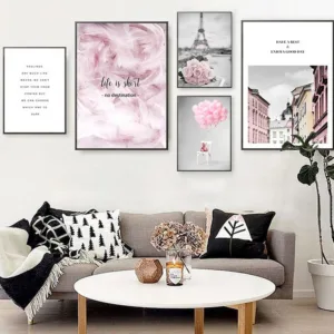 Scandinavian Style Minimalism Canvas Painting Landscape Wall Pictures for Living Room Cuadros Decoracion Salon Poster and Prints