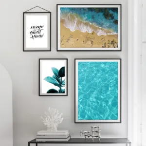 Sea Beach Rubber Tree Motivation Quotes Wall Art Print Canvas Painting Nordic Posters And Prints Wall Pictures For Living Room