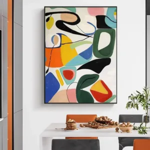 Modern Colorful Abstract Geometry Poster and Prints Canvas Painting Wall Art Picture for Living Room Home Decor Gift No Frame