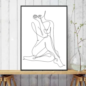 Sexy Lady Body Line Art Painting Nude Naked Woman Yoga Canvas Poster Abstract Line Drawing Print Modern Wall Pictures Home Deocr