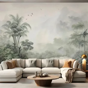 custom Plants Coconut Trees Mural Wallpapers for living room Modern Personality Murals peel and stick wallpaper art house decor
