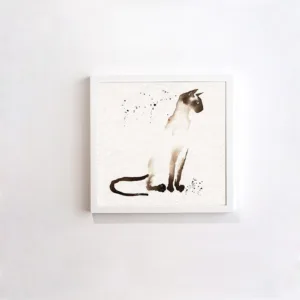Siamese Cat Abstract Modern Decorative 50X50CM Painting Watercolor Paintings Minimalist Home Furnishing