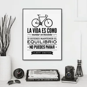 Spanish Bicycle Wall Art Canvas Prints Poster , Life is Like A Bicycle Canvas Prints Poster Spanish Home Living Room Decoration