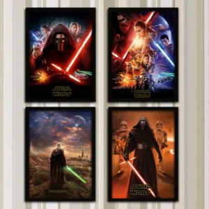 Star Wars Movie Poster Painting Modern Simple Mural Wall Painting Starwars Theme Decorative Painting Cuadros Decoracion Salon