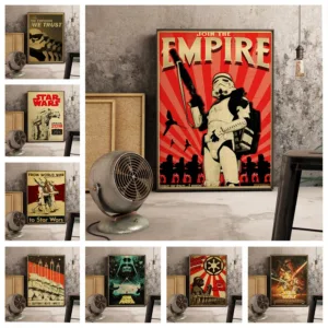 Star Wars Movie Retro Poster Home Decor High Quality Canvas Painting Home Decor wall art  cuadros decoracion salon o12