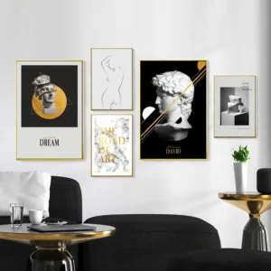 Statue of David The Road of Art Quote Vogue Nordic Posters and Prints Canvas Giclee Art Wall Picturte for Living Room Home Decor