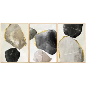 Stone To Operate Oil Painting Modern Minimalist Triple Bed Villa Wall Paintings Decorative Painting The Living Room Luxury Light