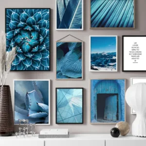 Succulent Plants Mountain Botanical Leaf Wall Art Canvas Painting Nordic Posters And Prints Wall Pictures For Living Room Decor