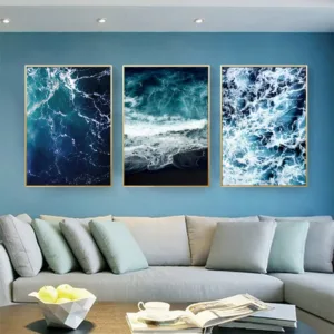 Surf Wall Painting Blue Ocean Posters And Prints Sea Art Canvas Abstract Paintings Nordic Poster Wall Pictures Living Room Deocr