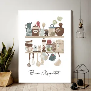 Tableware Canvas Painting Wall Art Nordico Poster Print Modern Print Painting Quotes Wall Pictures For Kitchen Home Decoration