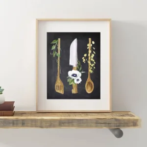 Tableware Modular Wall Art Canvas Painting Vintage Nordic Style Pictures Hd Prints Poster Home For Kitchen Decoration Framework