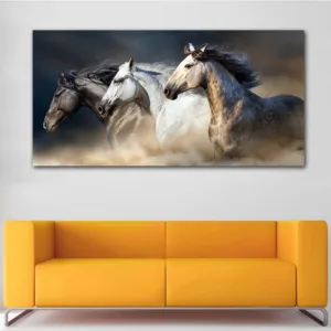 The Running Horse Canvas Art Animal Wall Art Poster Pictures For Living Room Home Decor Wall Canvas Print Painting