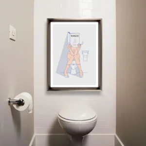Toilet Wall Art Canvas Painting WC Washroom Nordic Poster Bathroom Girl Wall Pictures For Living Room Vogue Restroom Unframed