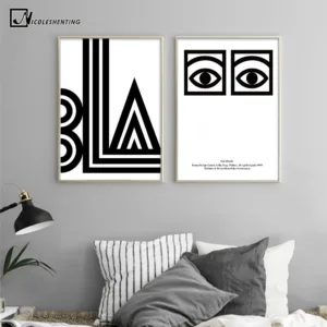 Trippy Eye Abstract Vintage Poster Prints Black White Minimalist Wall Art Canvas Painting Picture Nordic Decoration Home Decor