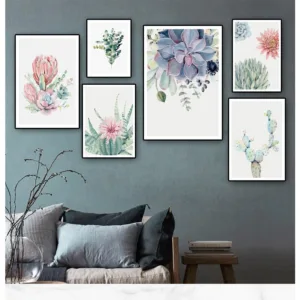 Tropical Leaves Flower Posters And Prints Succulent Leaves Wall Art Canvas Paintings Poster Minimalist Nordic Decoration Home