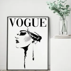 VOGUE Beautiful Girl Poster Nordic Art Canvas Painting Minimalist Wall Picture Decoration Print Home Decor