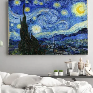 Van Gogh Starry Night Abstract Landscape Canvas Poster Famous Classic Wall Art Print Decorative Picture Modern Living Room Decor