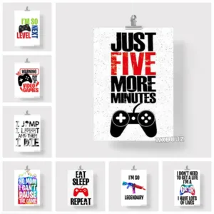 Video game wall art watercolor painting game room decoration abstract quality Cartoon posters Art Decor canvas painting M357