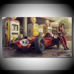 Vintage Car Posters Ferraris Classic Racing Car 3D Artwork Wall Art Picture HD Prints Canvas Painting For Home Living Room Decor