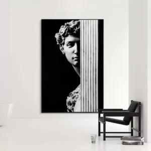 Vintage David Figure Sculpture Black and White Canvas Paintings Wall Art Posters Print Pictures for Living Room Home Decor