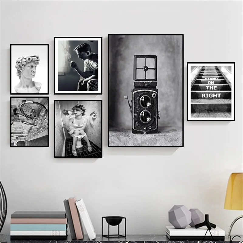 Vintage Fashion Art Poster And Print Sexy Woman Camera Prince Nordic Decoration Portrait Canvas Painting Wall Pictures HD0005 - Image 4
