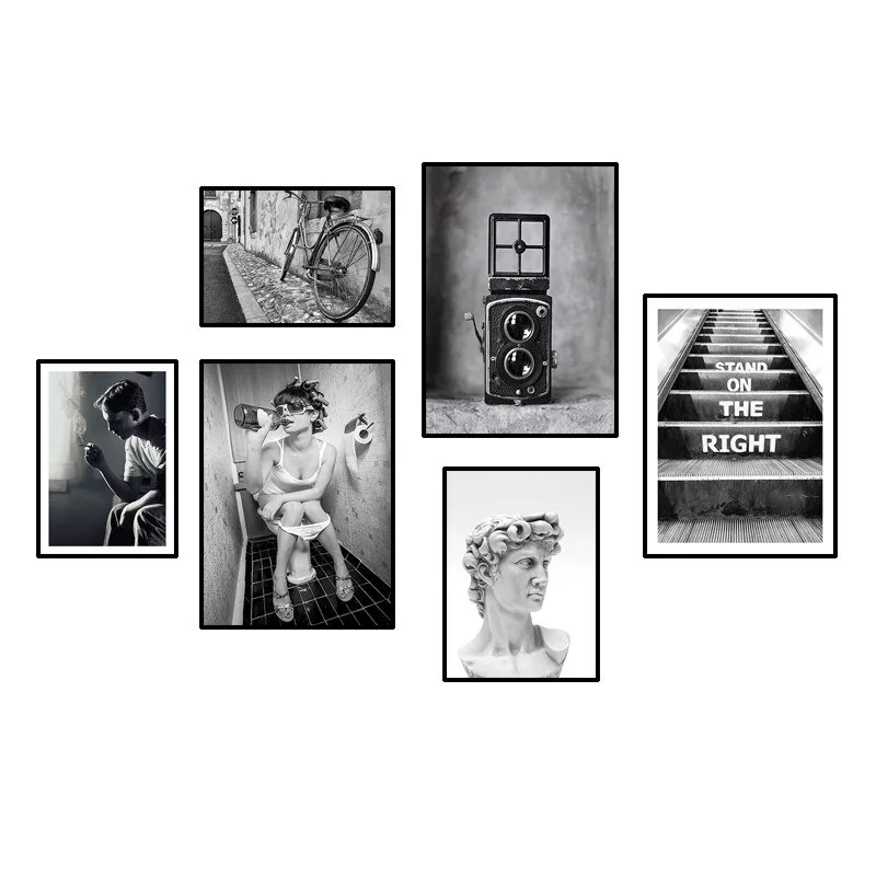 Vintage Fashion Art Poster And Print Sexy Woman Camera Prince Nordic Decoration Portrait Canvas Painting Wall Pictures HD0005 - Image 6
