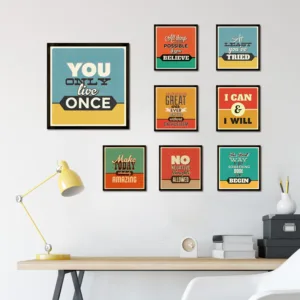 Vintage Style Inspirational Quote Posters and Prints Wall Pictures Motivational Wall Art Canvas Painting Home Art Wall Decor