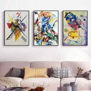 Vintage Wassily Kandinsky Famous Abstract Printing Canvas Paintings Poster and Print Wall Art Picture for Living Room Home Decor