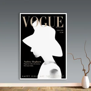 Vogue 1959 Cover Audrey Hepburn magazine Canvas Art Prints and Posters Fashion Photo Painting Wall Pictures Living Room Decor