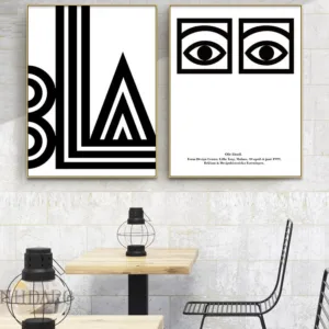 Vogue Fashion Motivational Black White Eye Design Canvas Print Painting Poster Wall Pictures For Living Room Home Decor Art