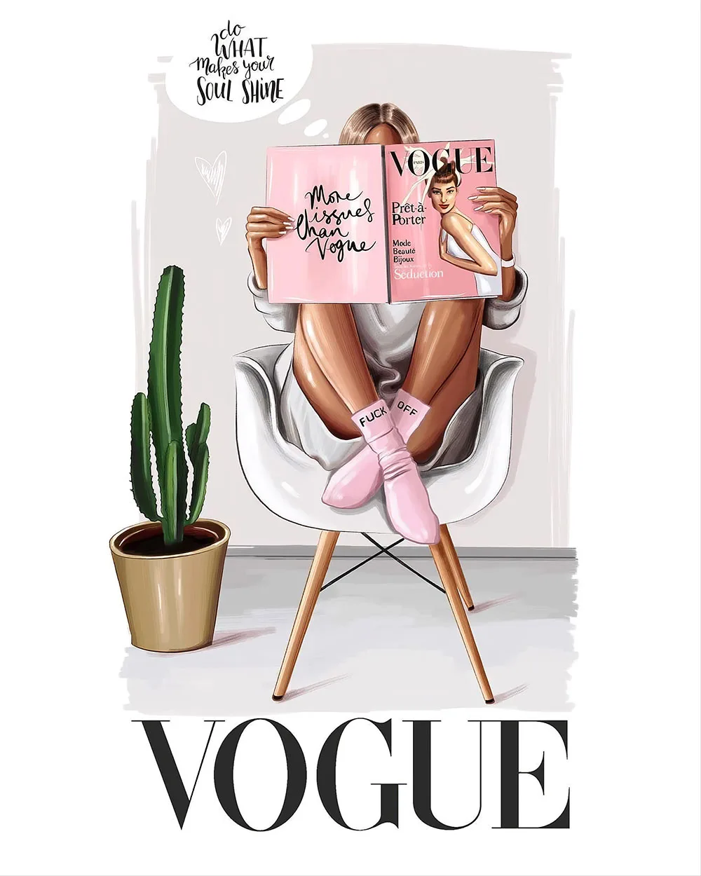 Vogue Girl Canvas Painting Vintage Fashion Art Posters And Prints Nordic Style Scandinavian Decor Wall Art Picture For Bedroom - Image 5