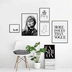 Vogue Picture Nordic Canvas Painting Fashion Wall Art Painting , Trendy Girl Poster Gallery Painting Painting Wall Art Decor