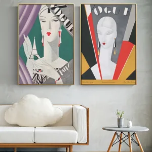 Vogues Figure Magazine Covers Posters And Prints Fashion Art Canvas Painting Vintage Home Decor Picture For Living Room Cuadros