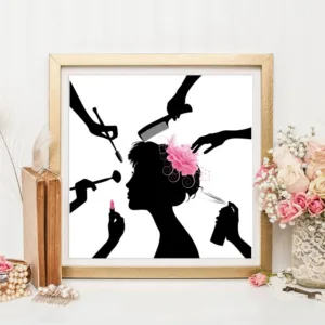 Wall Art Printed Modern Picture Beauty Salon Dressing Room Decor Make Up Canvas Painting Beauty Hairdressing Shop Nordic Poster