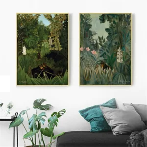 Wall Art Rousseau Landscape Canvas Poster Prints Modern Forest Painting Study Room Decoration Living Room Pictures Home Decor