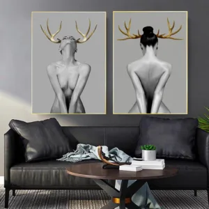 Wall art pictures Posters Woman body Vogue poster  Wall art Canvas painting black Wall decor painting  Poster black and white