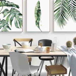 Watercolor Leaves Wall Art Canvas Painting Green Style Plant Nordic Posters and Prints Decorative Picture Modern Home Decoration