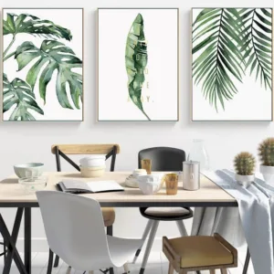 Watercolor Leaves Wall Art Canvas Painting Green Style Plant Nordic Posters and Prints Decorative Picture Modern Home Decoration
