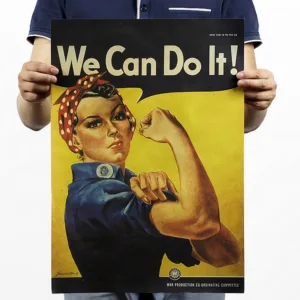 We Can Do It Motivational Kraft Paper Paint Funny-Kraft Paper Poster Retro Poster Bar Cafe Painting Wall Pictures  Home  Decor