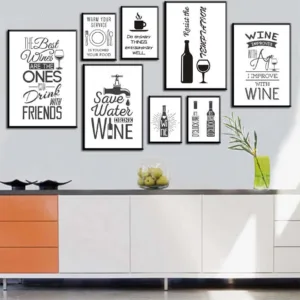 Wine Life Quotes Poster&Prints Modular Wall Picture Kitchen Modern Home Decor Canvas Painting Wall Art Murals Still life Photos