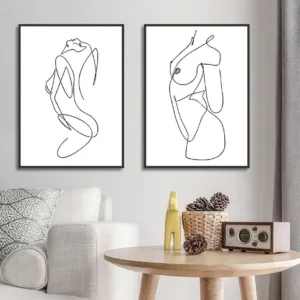 Women Body Line Drawing Abstract Canvas Painting Poster and Prints Modular Wall Picture Home Decor Minimalist Wall Art