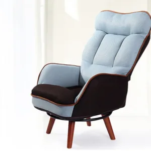 Wooden Low-Seat Armchair Sofa 360 Degree Swivel Chair Living Room Furniture Mid Century Single Couch Seat Lazy Leisure Arm Chair
