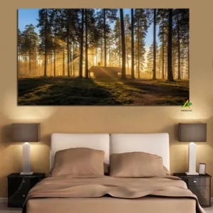 Woods Sun Kyoto Japan Posters and Prints Forest Landscape Scandinavian Canvas Painting Wall Art Picture for Living Room Cuadros