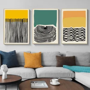Yellow Green Modern Abstract Painting Canvas Poster Print Nordic Decoration Wall Art Decorative Picture Living Room Home Decor