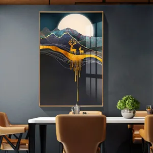 Yueke Modern Minimalist Crystal Porcelain Painting Living Room D