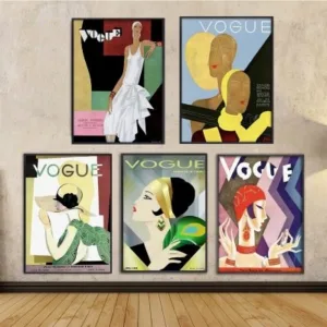 Wall art Canvas Painting Pictures Vintage Posters and Prints Vogue  Woman Poster Aesthetic poster Wall art decor for living room